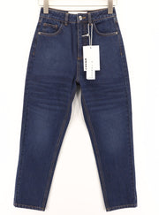 JOHN RICHMOND Bloom Women's Jeans W26 Mom Fit High Waist Dark Blue Denim