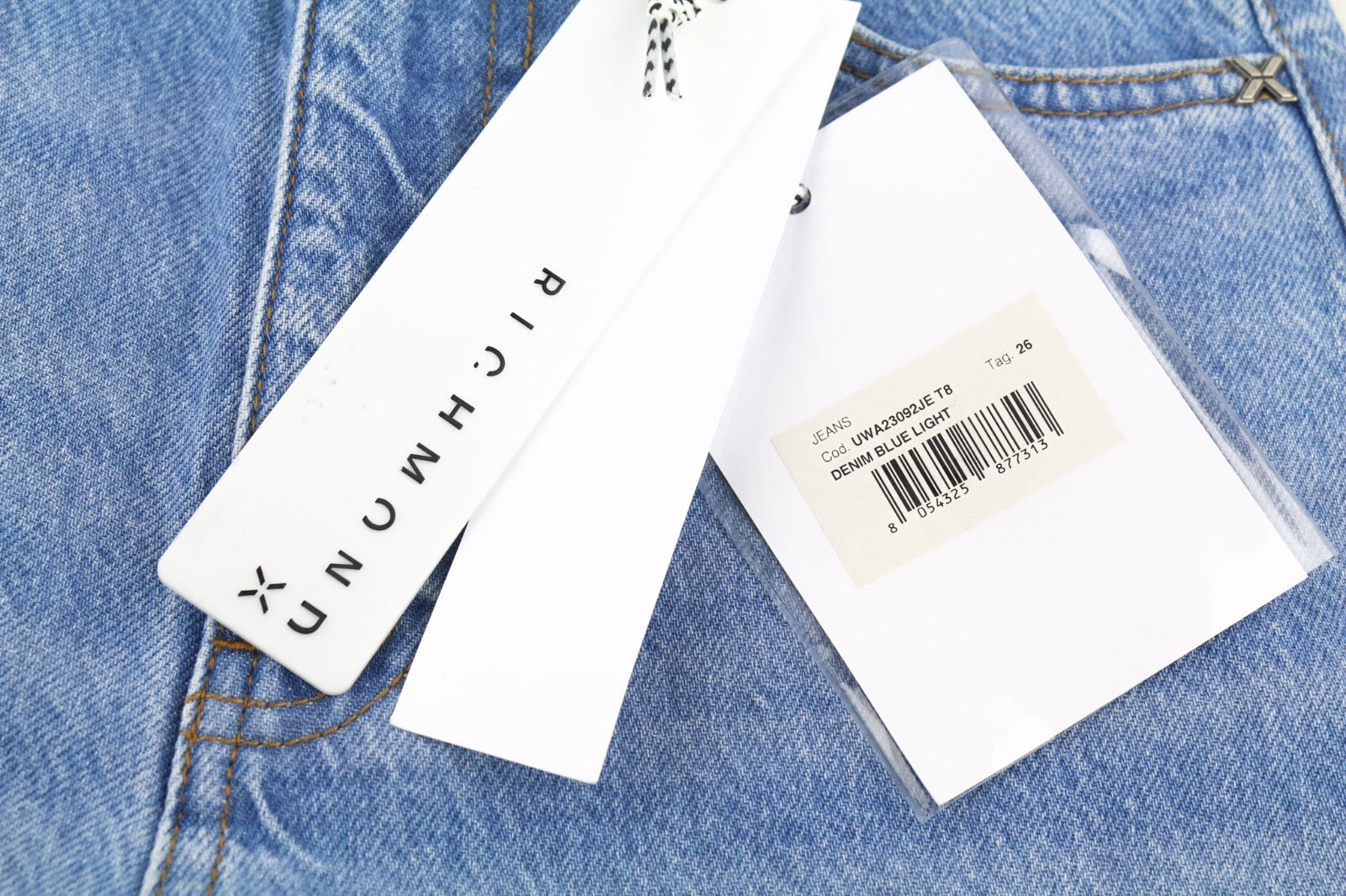 JOHN RICHMOND Icy Women's Jeans W26 Wide Leg High Waist Washed Distressed