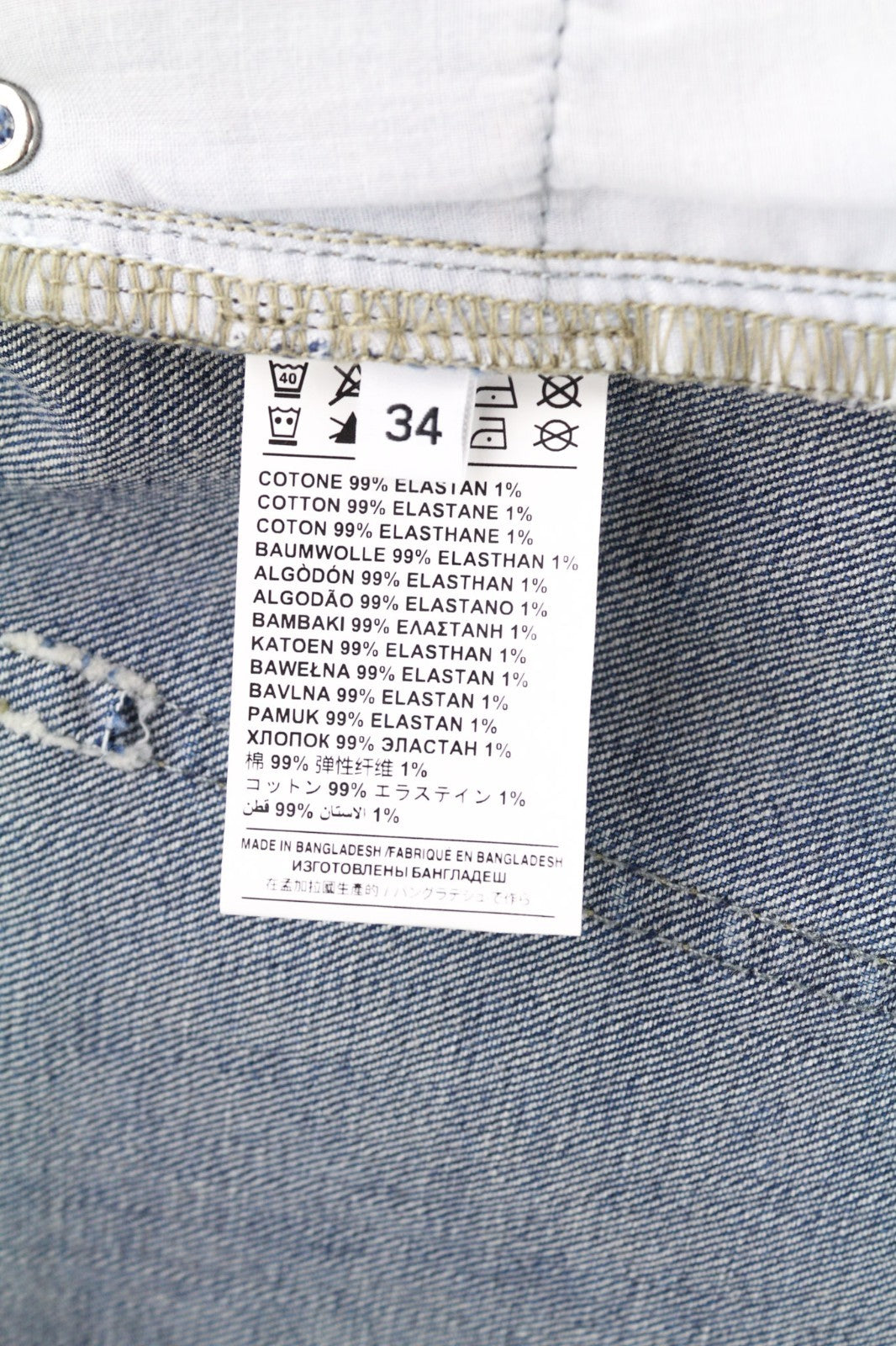 JOHN RICHMOND Riven Men's Jeans W34 Slim Fit Blue Denim Buttoned Washed Logo