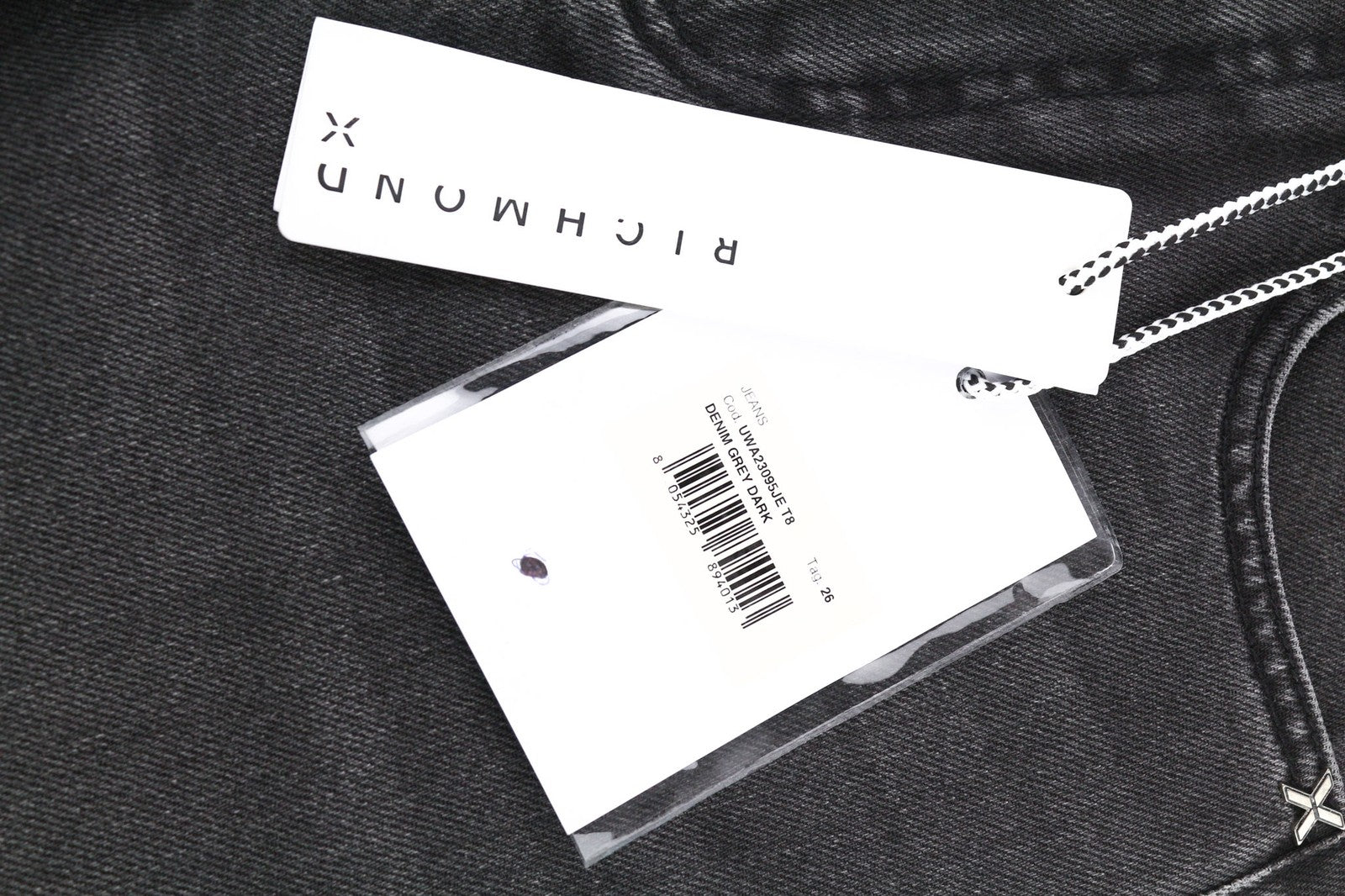 RICHMOND Bloom Women's Jeans W26 Mom Fit High Waist Washed Black Denim Logo