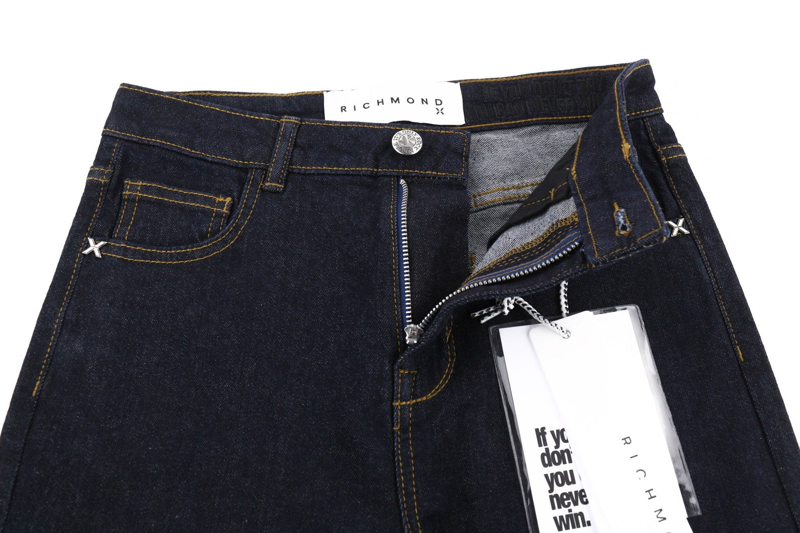 JOHN RICHMOND Stella Women's Jeans W26 Skinny High Waist Blue Denim Zipper