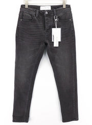 JOHN RICHMOND Riven Men's Jeans W34 Slim Black Washed Denim Buttoned Pockets