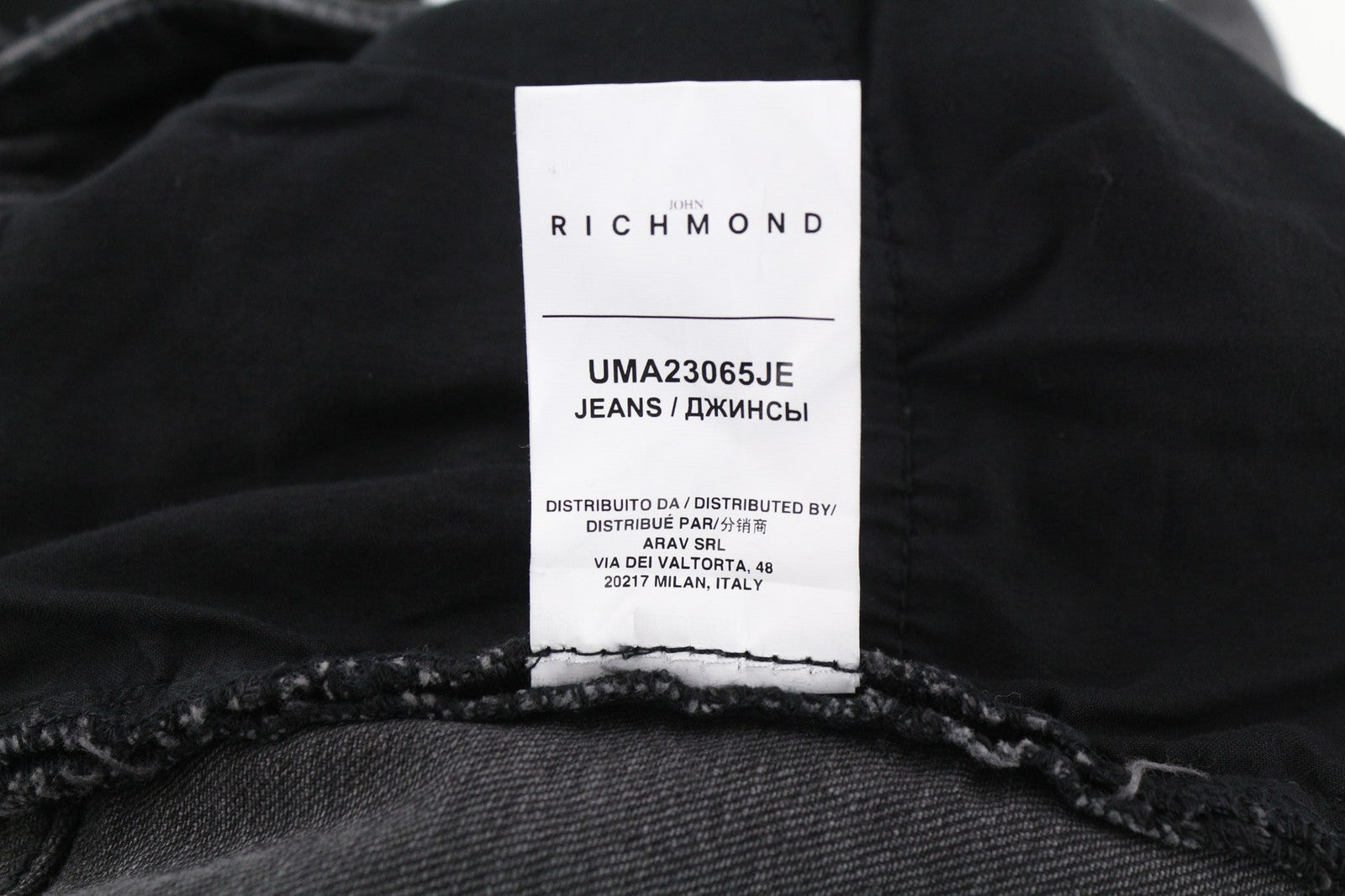 JOHN RICHMOND Riven Men's Jeans W34 Slim Black Washed Denim Buttoned Pockets