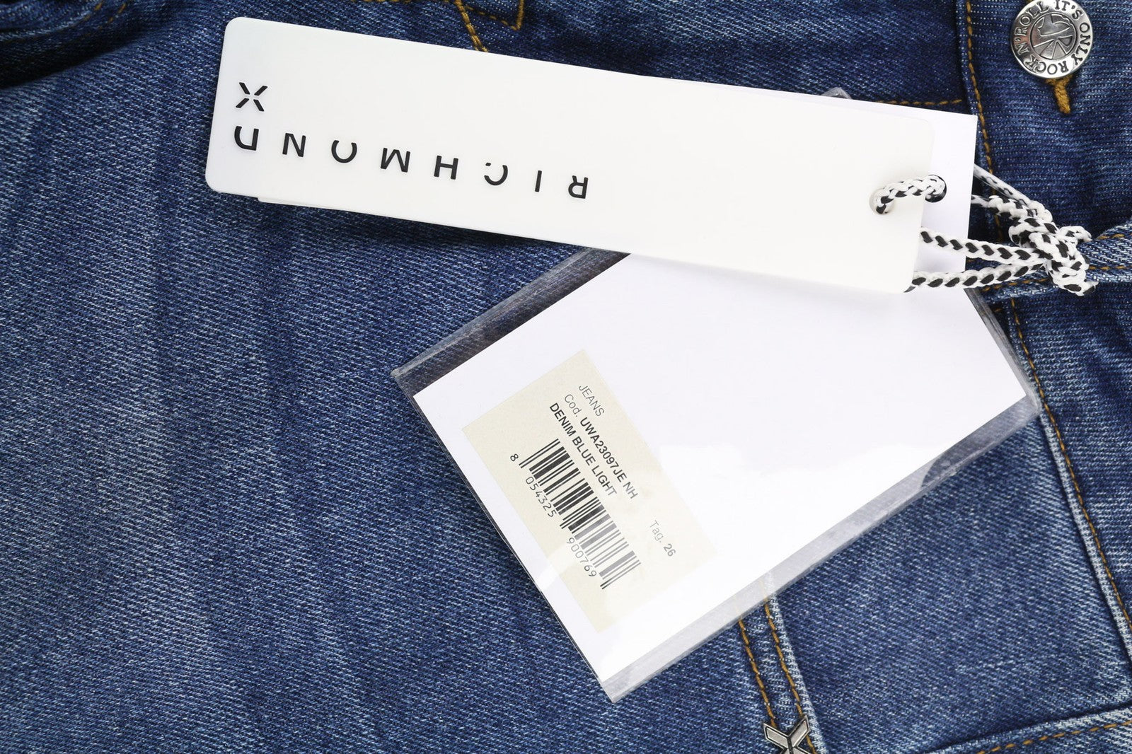 JOHN RICHMOND Aisha Women's Jeans W26 Push-Up Mid Washed Normal Waist