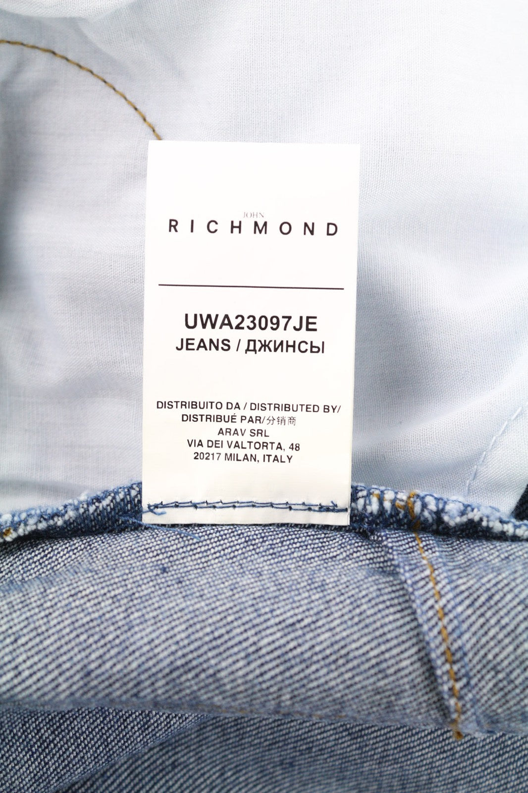 JOHN RICHMOND Aisha Women's Jeans W26 Push-Up Mid Washed Normal Waist