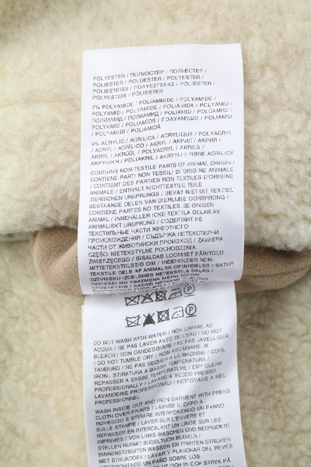 WOOLRICH Reversible Teddy Parka Women Jacket S Milky Cream Wool Blend RRP899