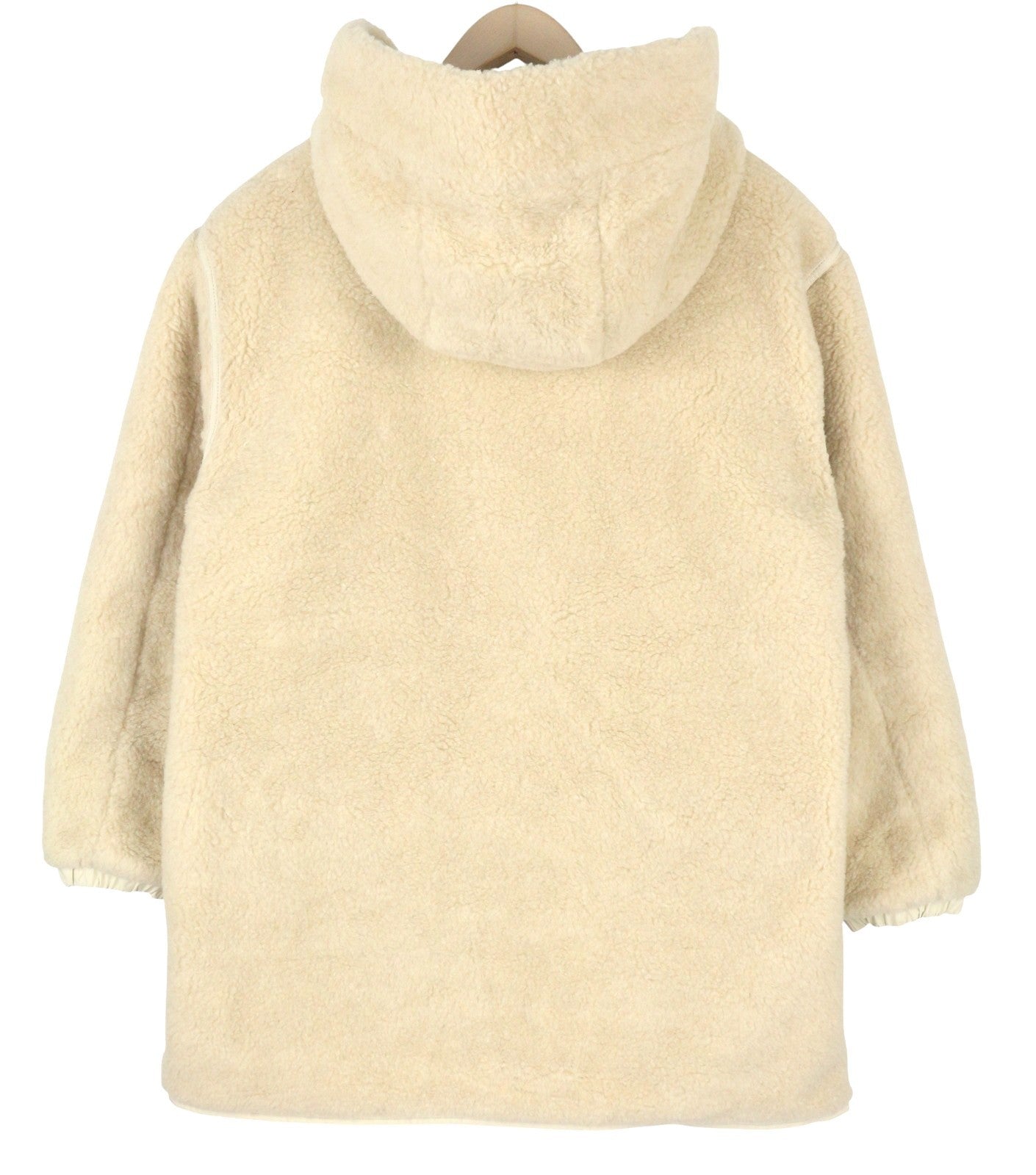 WOOLRICH Reversible Teddy Parka Women Jacket S Milky Cream Wool Blend RRP899