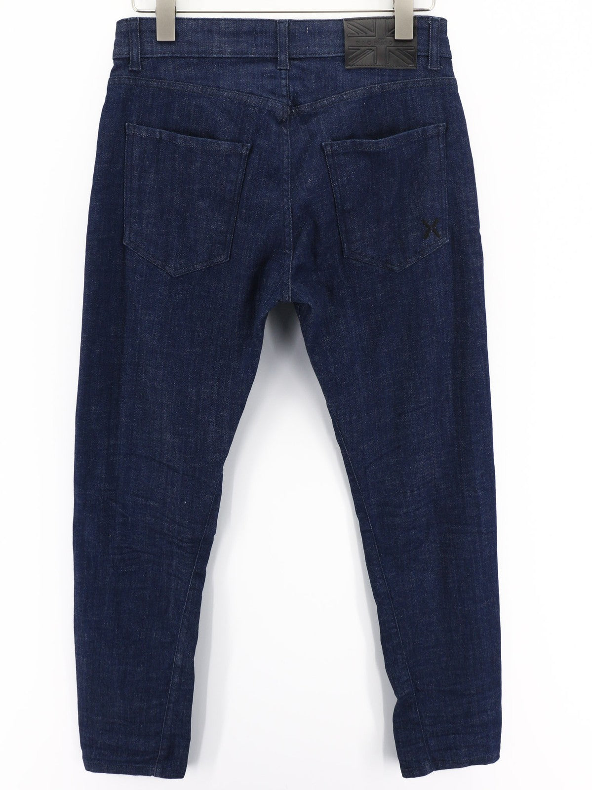 JOHN RICHMOND Men's Jeans W34 Blue Washed Denim Slim Fit Classic Logo Buttoned