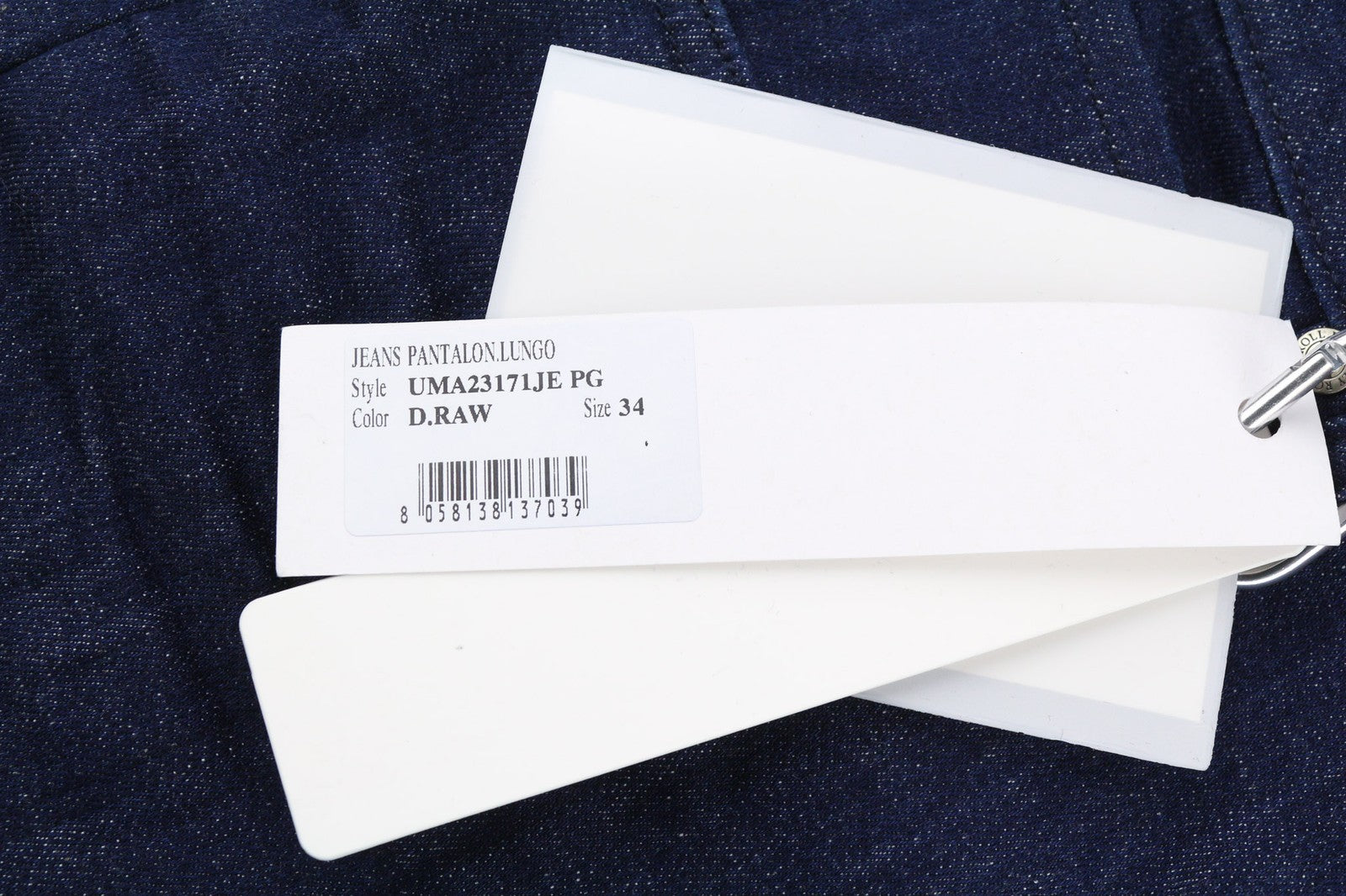 JOHN RICHMOND Men's Jeans W34 Blue Washed Denim Slim Fit Classic Logo Buttoned