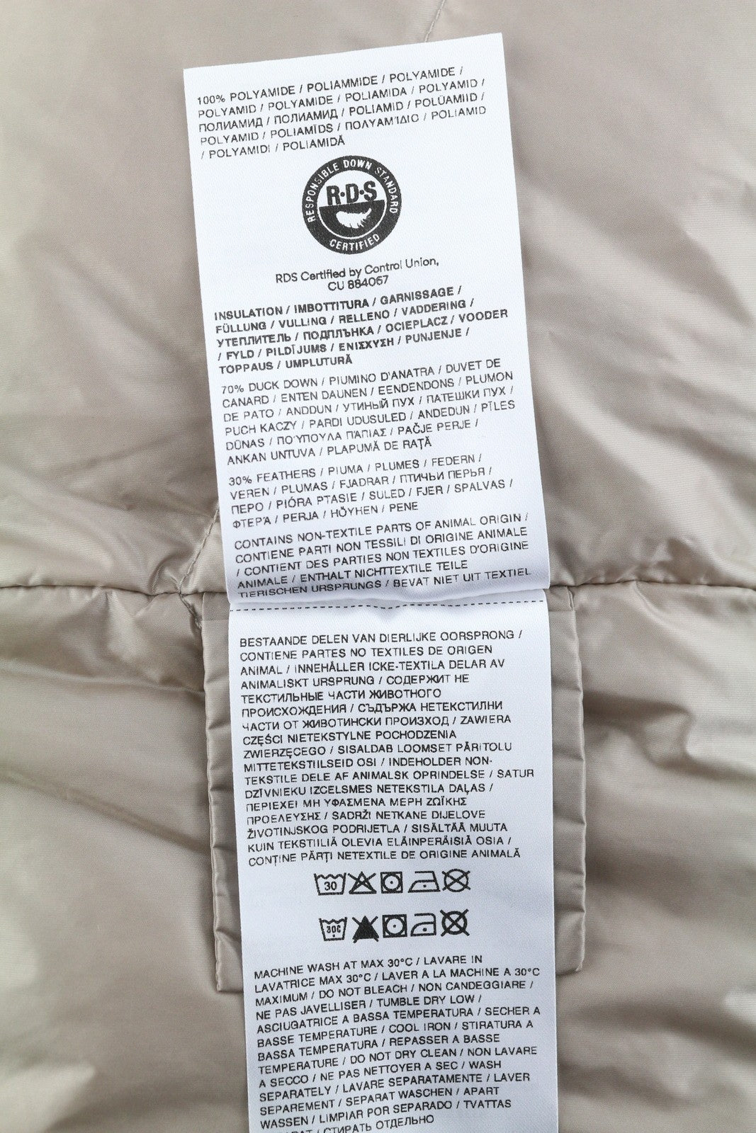 WOOLRICH Firth Down Hooded Trench Women Jacket S Light Grey Mid-Length RRP680