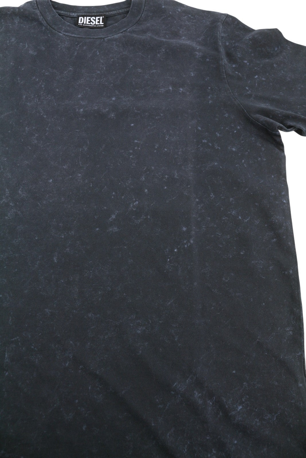 DIESEL T-Just-Slits-B65 Men T-Shirt S Dark Blue Crew Neck Faded Short Sleeve