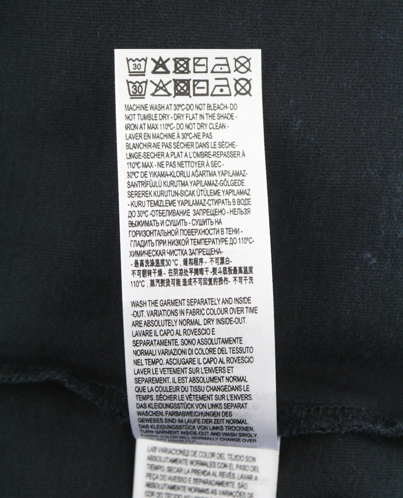 DIESEL T-Just-Slits-B65 Men T-Shirt S Dark Blue Crew Fade Effect Short Sleeve