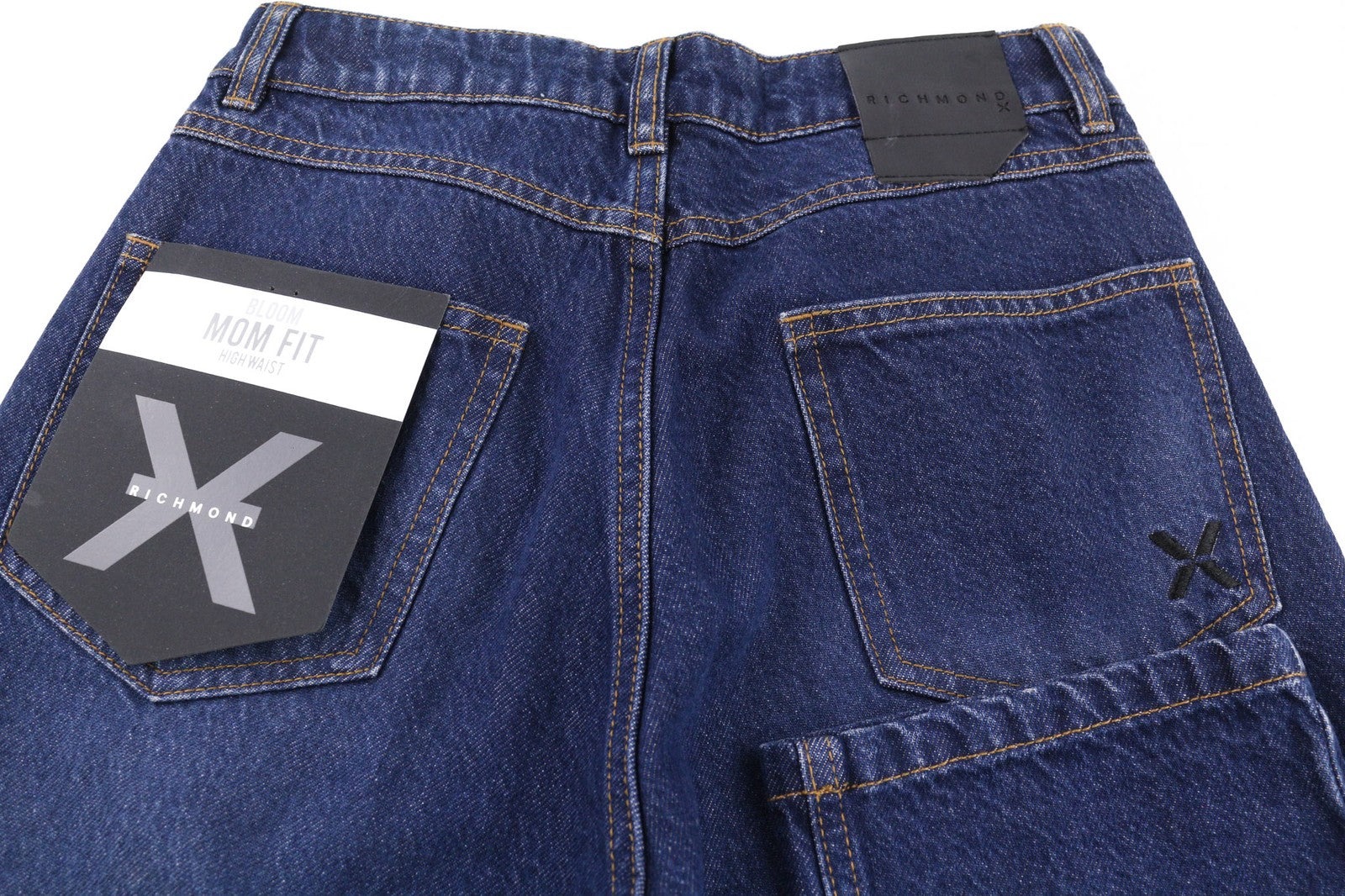 JOHN RICHMOND Bloom Women's Jeans W26 High Waist Mom Fit Blue Washed Zip