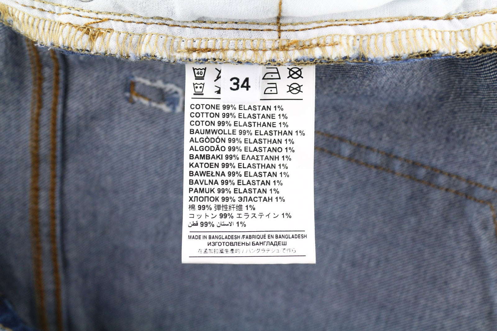 JOHN RICHMOND Riven Men's Jeans W34 Slim Buttoned Distressed Mid Blue Denim