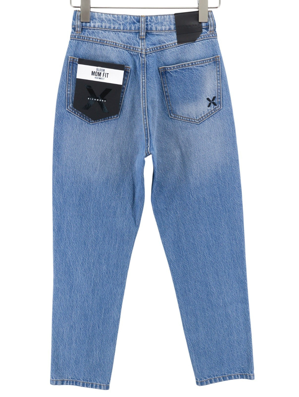 JOHN RICHMOND Bloom Women's Jeans W26 High Waist Blue Washed Mom Fit Denim