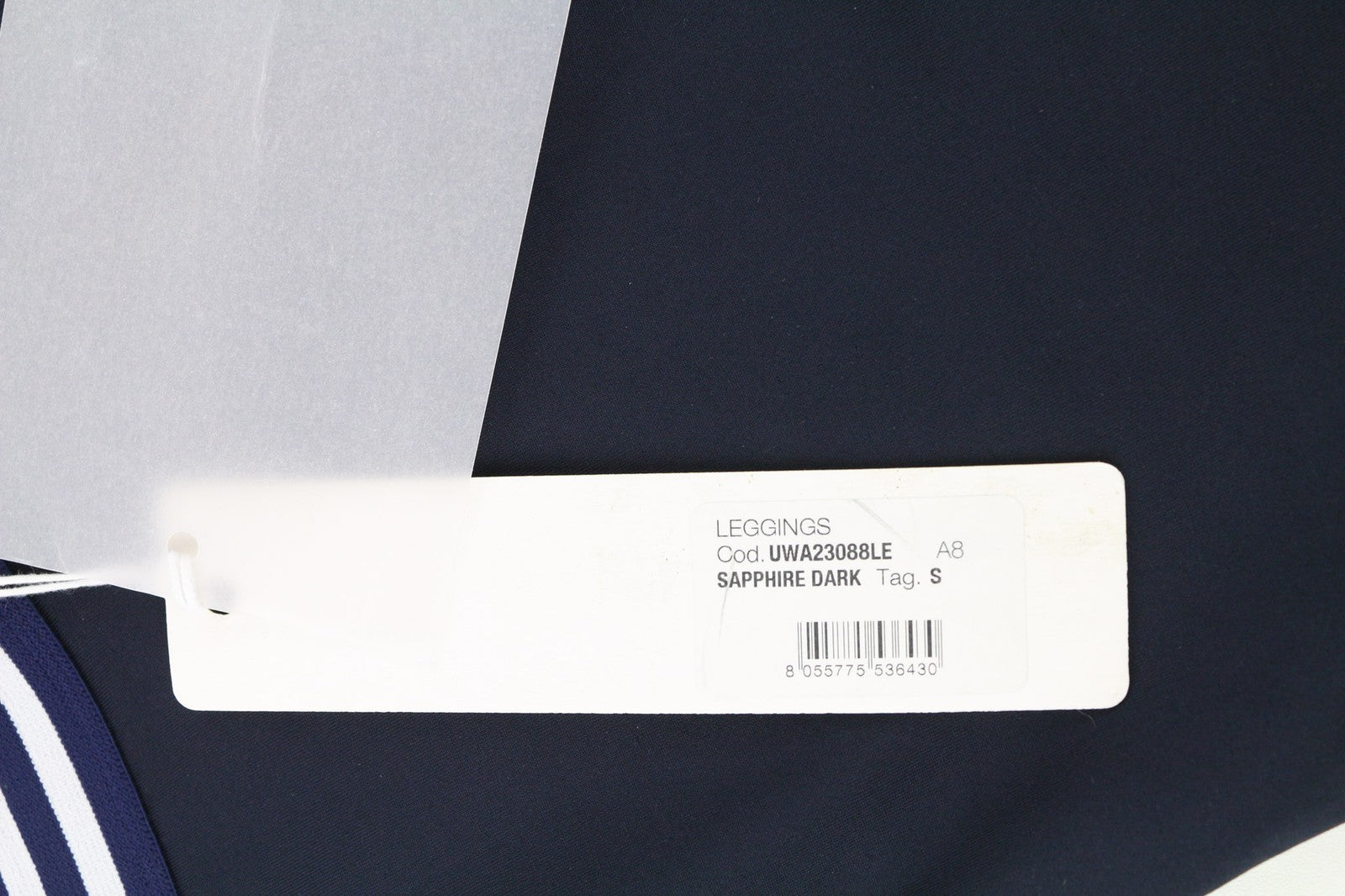 RICHMOND Women's Leggings S Sapphire Blue Stretch High Waist Zip Logo Classic