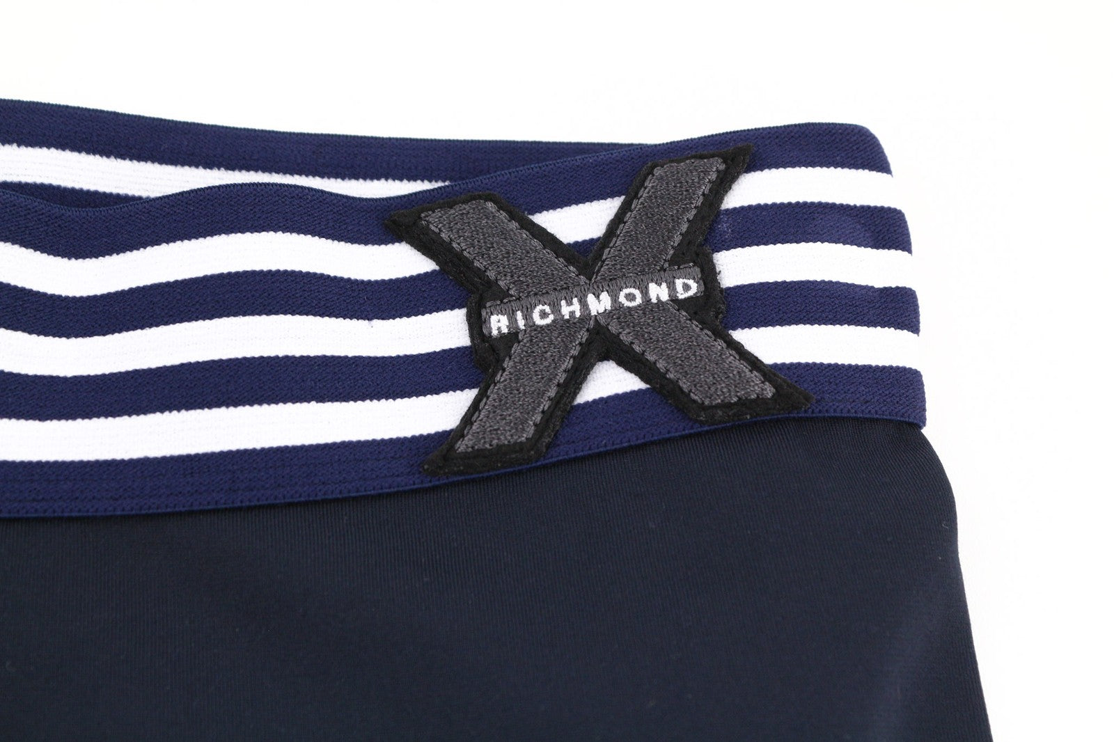 RICHMOND Women's Leggings S Sapphire Blue Stretch High Waist Zip Logo Classic