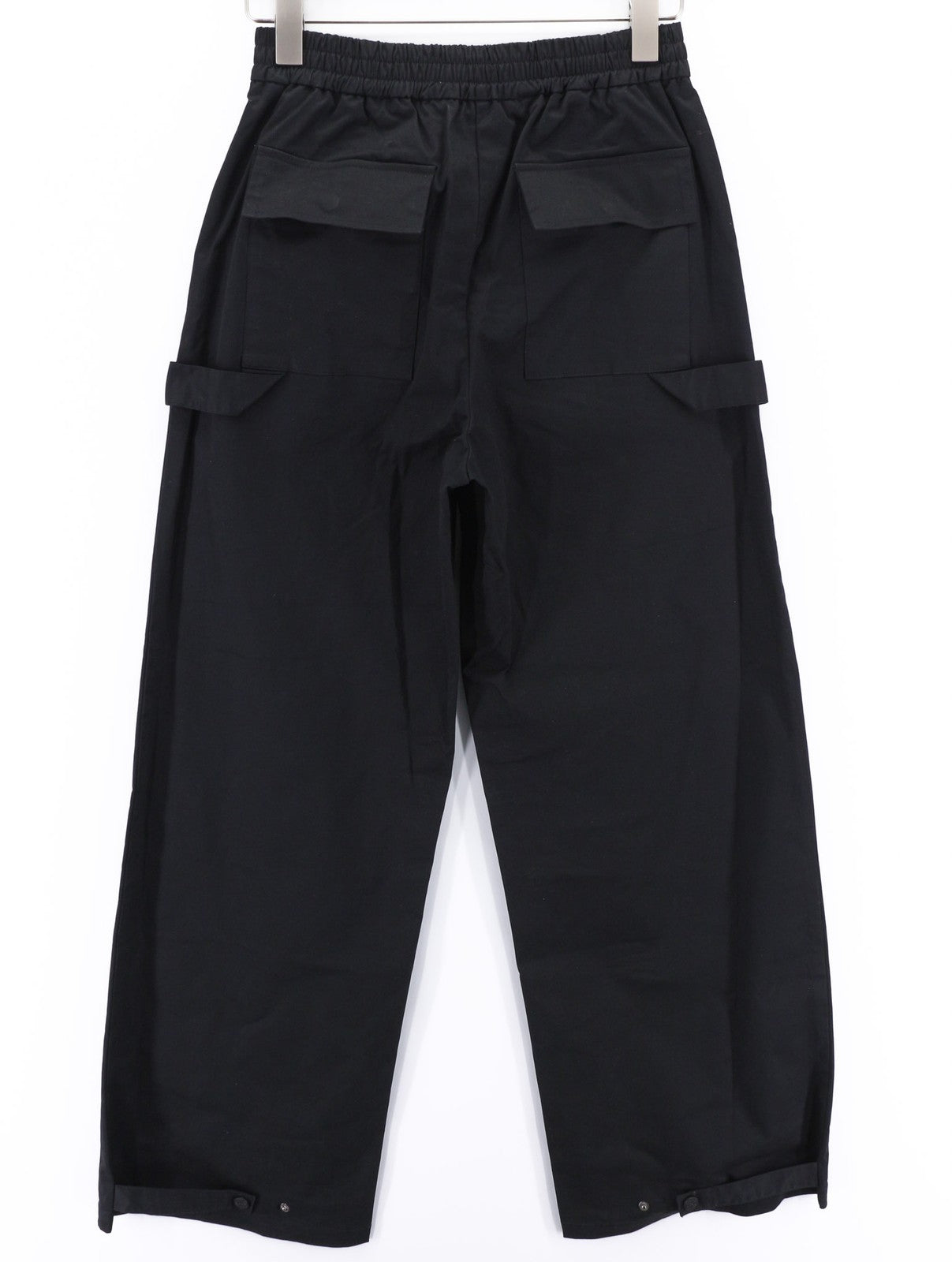 JOHN RICHMOND Women's Pants S Black Straight Elastic Waist Pocket Detail Logo