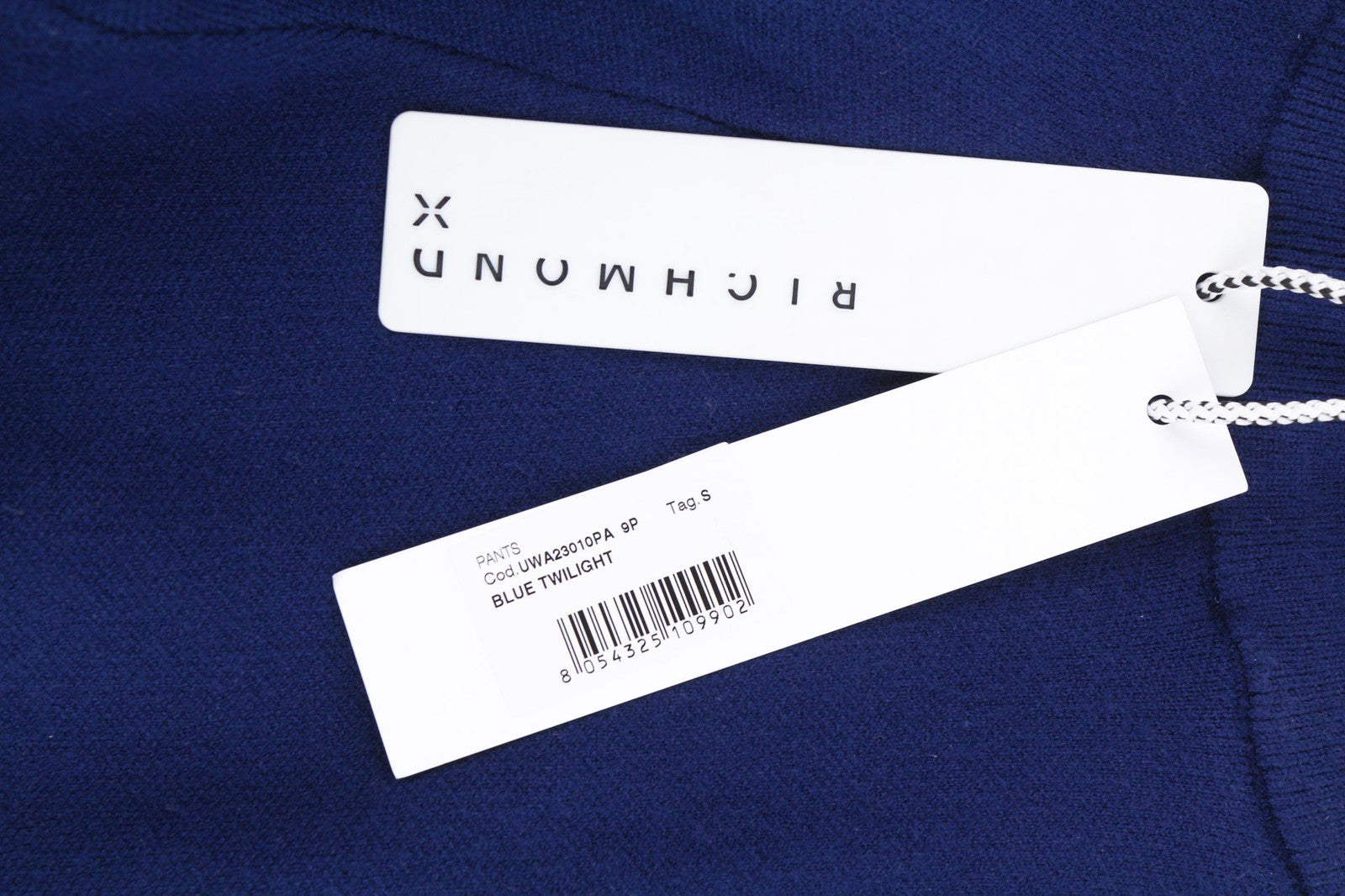 JOHN RICHMOND Women's Pants S Blue Pull-On Jogger Style Elastic Waist Logo