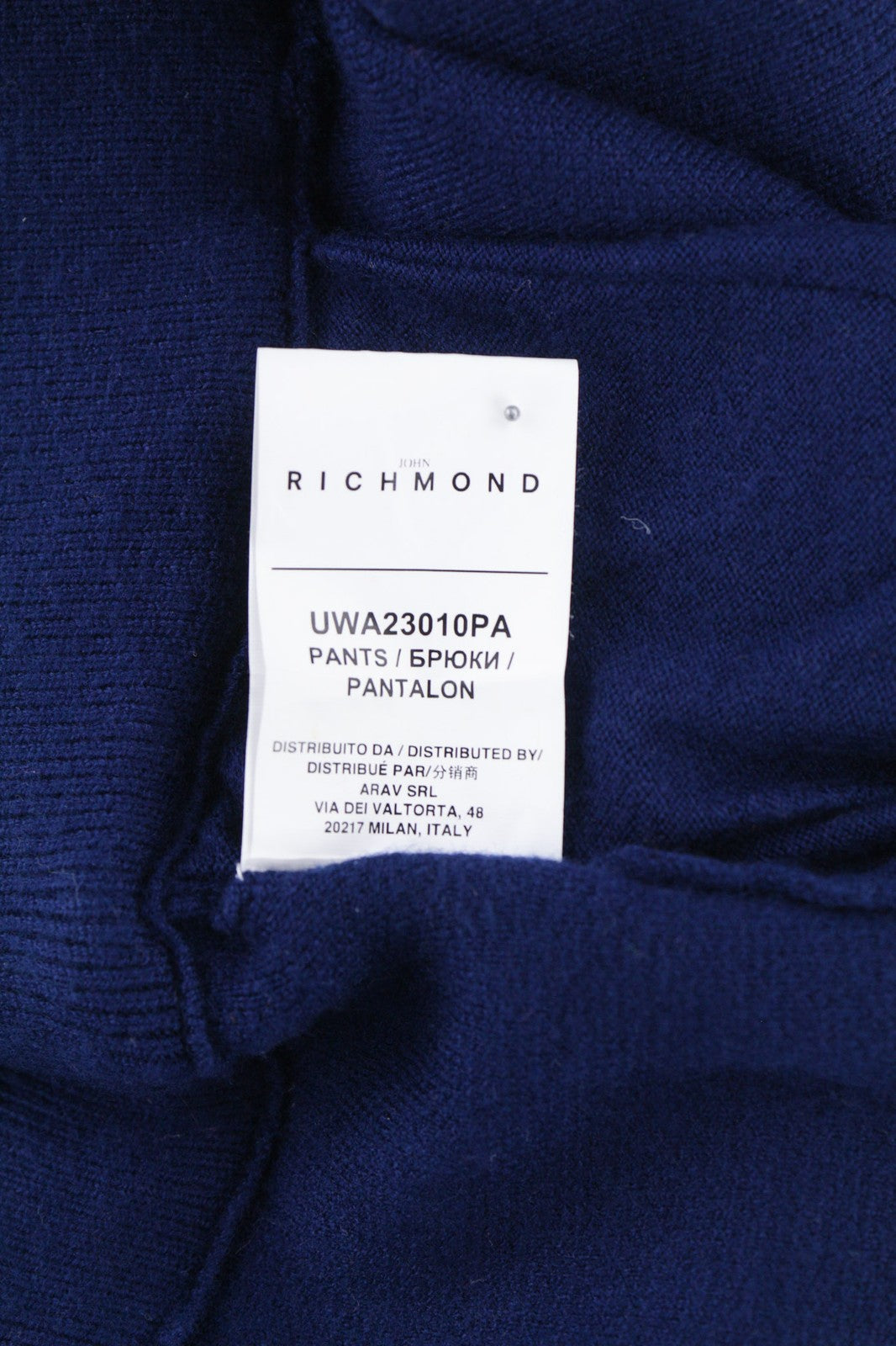 JOHN RICHMOND Women's Pants S Blue Pull-On Jogger Style Elastic Waist Logo