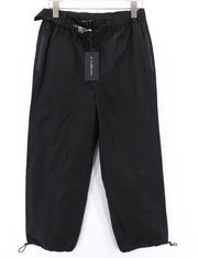 JOHN RICHMOND Men's Pants ~W30 Black Straight Elastic Waist Logo Casual Pockets