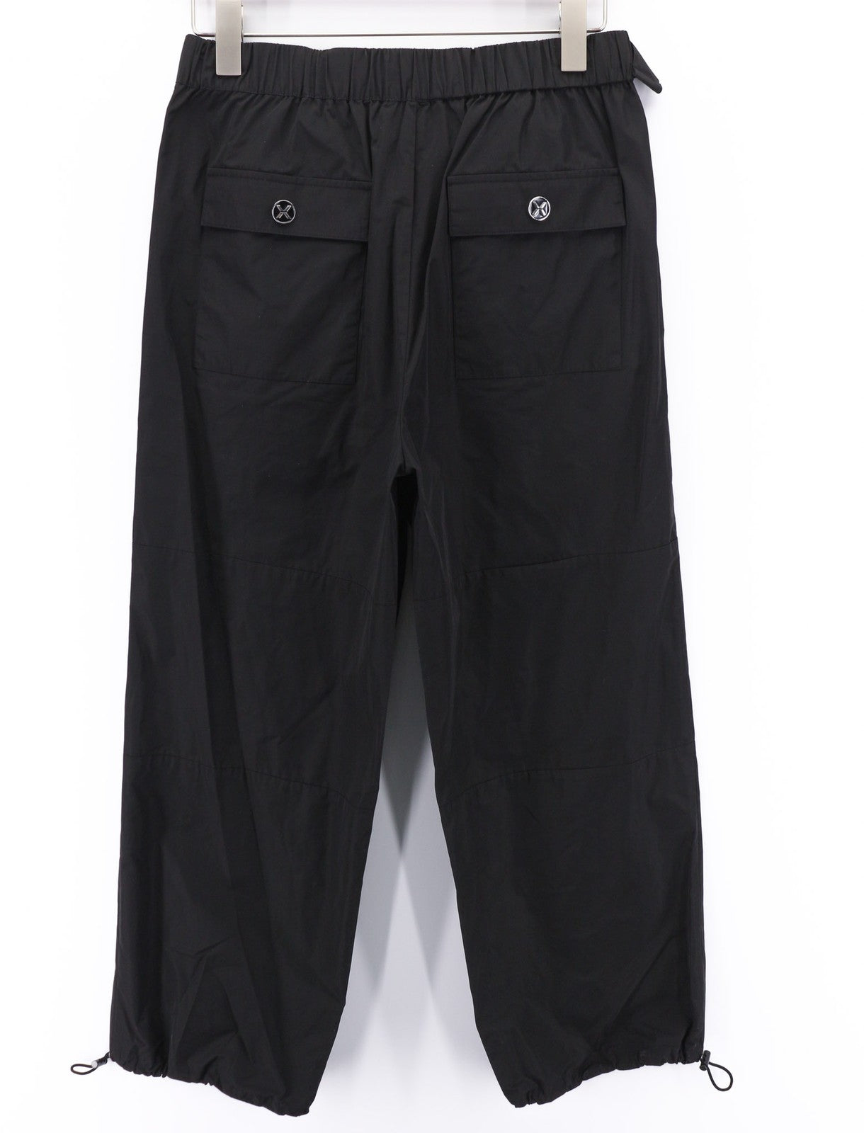 JOHN RICHMOND Men's Pants ~W30 Black Straight Elastic Waist Logo Casual Pockets