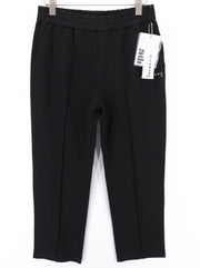 JOHN RICHMOND Men's Pants M Black Elastic Waist All Season Logo Pocketed Fit