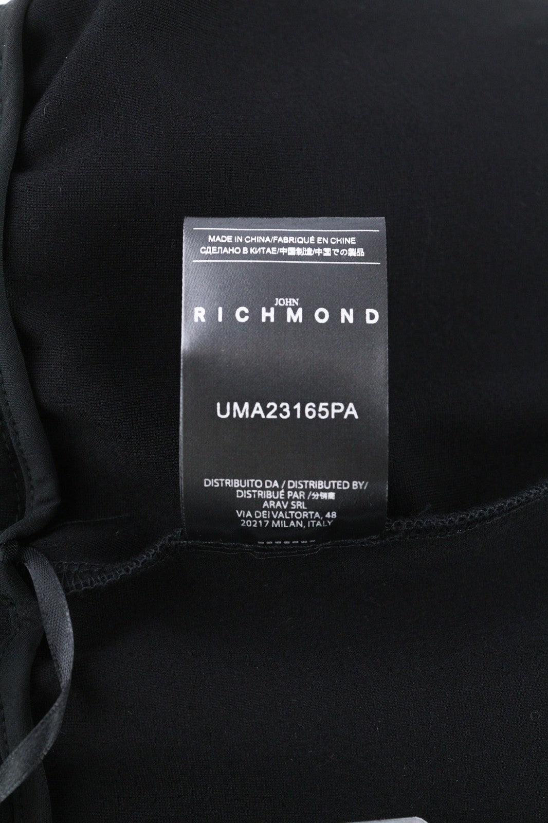 JOHN RICHMOND Men's Pants M Black Elastic Waist All Season Logo Pocketed Fit