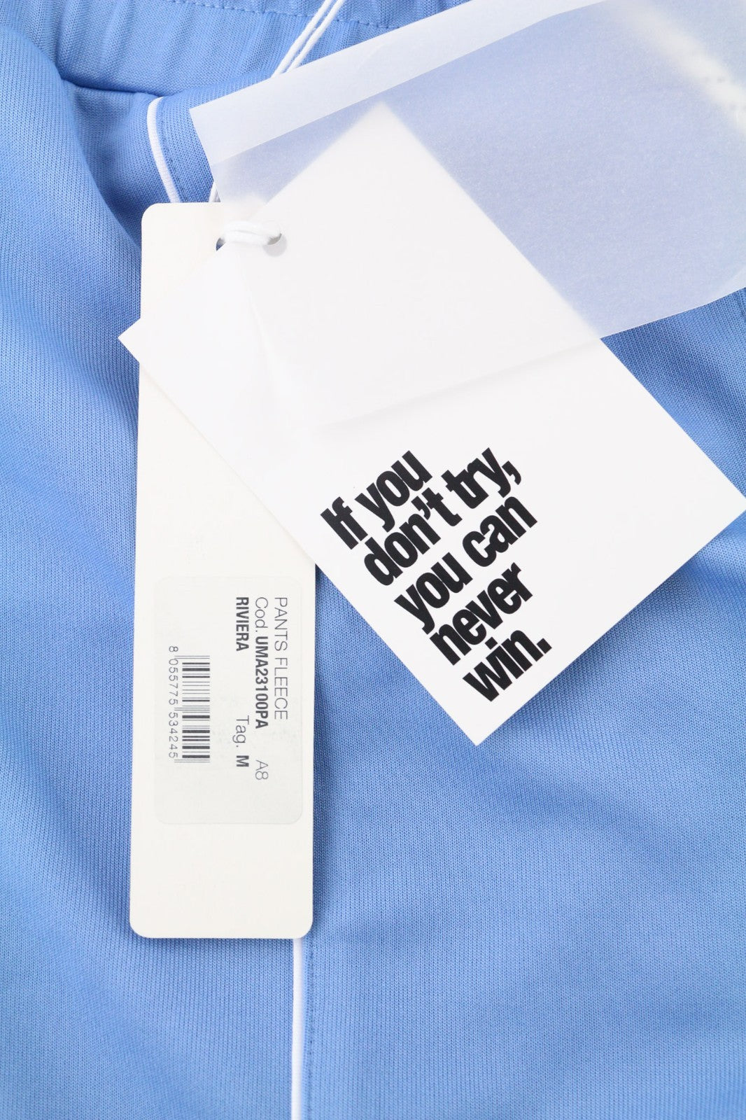 RICHMOND Men's Pants M Blue Joggers Regular Fit Drawstring Waist Logo Pockets