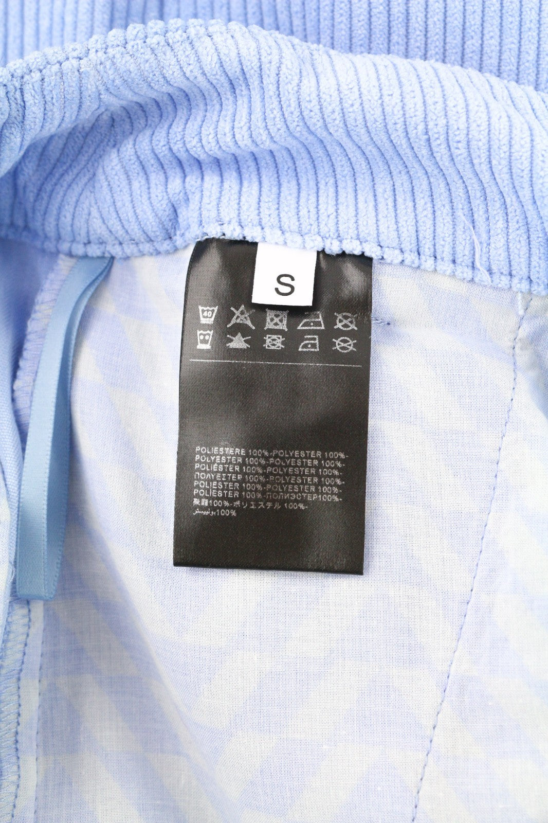 JOHN RICHMOND Women's Pants S Blue Corduroy Straight Casual Metal Detail