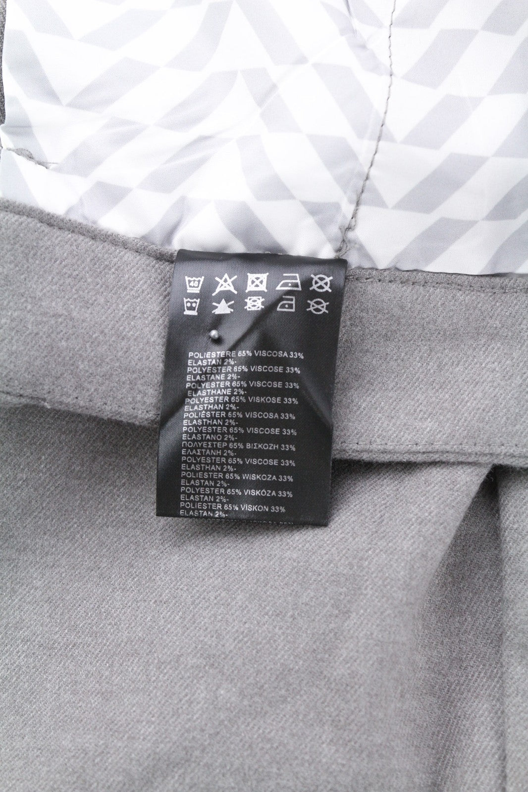 JOHN RICHMOND Men's Pants M Grey Melange Slim Fit Zipped Pockets Casual Logo