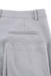 Grey Polyester Trousers