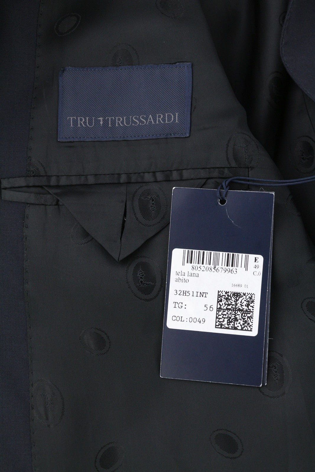 TRUSSARDI Men's Suit ~3XL Green Wool Single Breasted Double Vent Formal 2Pc