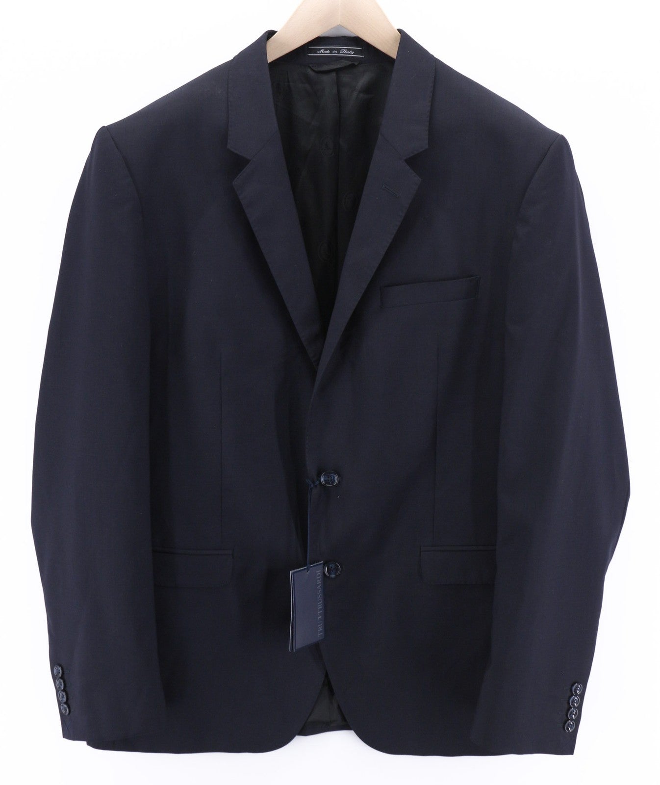 TRUSSARDI Men's Suit ~3XL Green Wool Single Breasted Double Vent Formal 2Pc