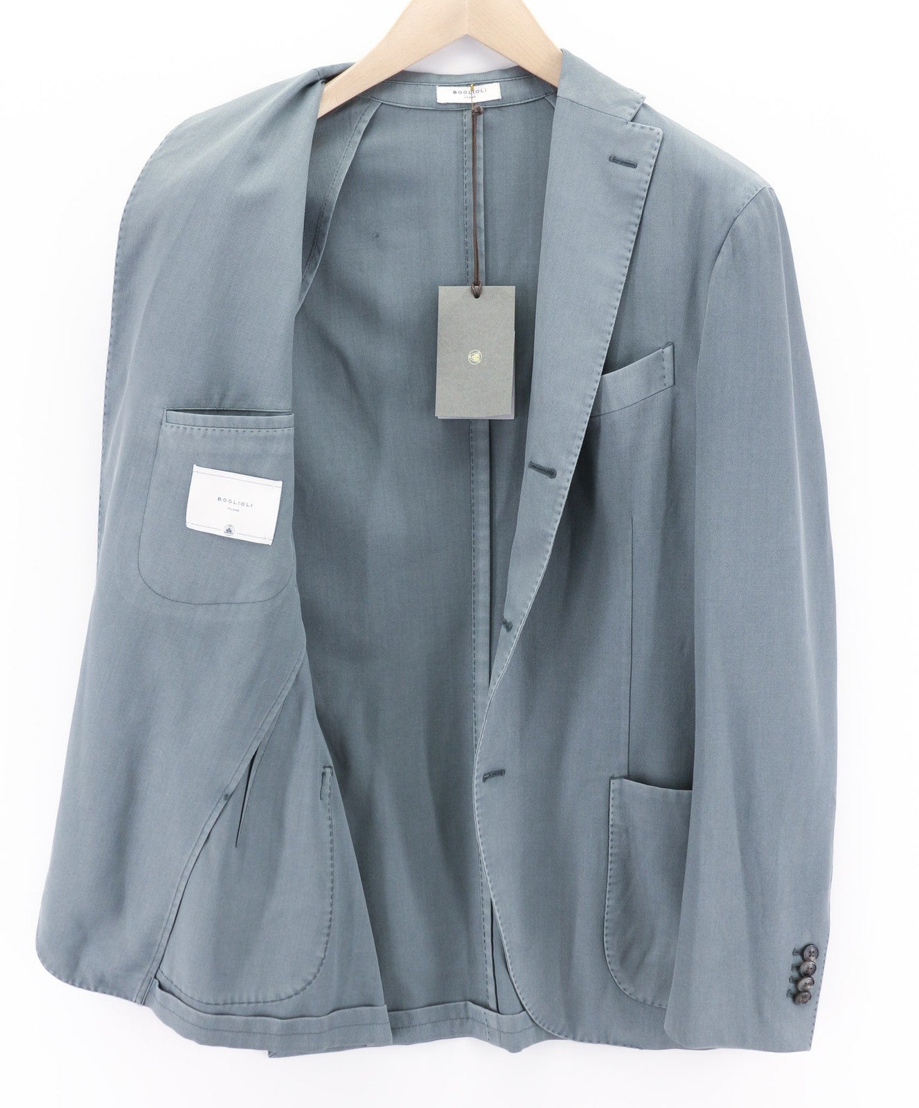 BOGLIOLI Men's Blazer EU48 UK38 Blue Wool Notch Lapel Unlined Double Vent RRP946