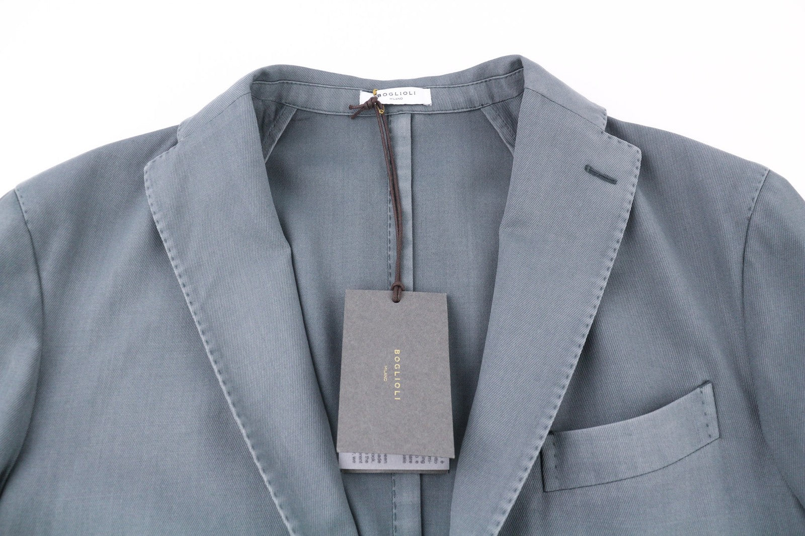 BOGLIOLI Men's Blazer EU48 UK38 Blue Wool Notch Lapel Unlined Double Vent RRP946