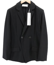 JOHN RICHMOND Men's Blazer M Black Double Breasted Notch Lapel Formal Logo