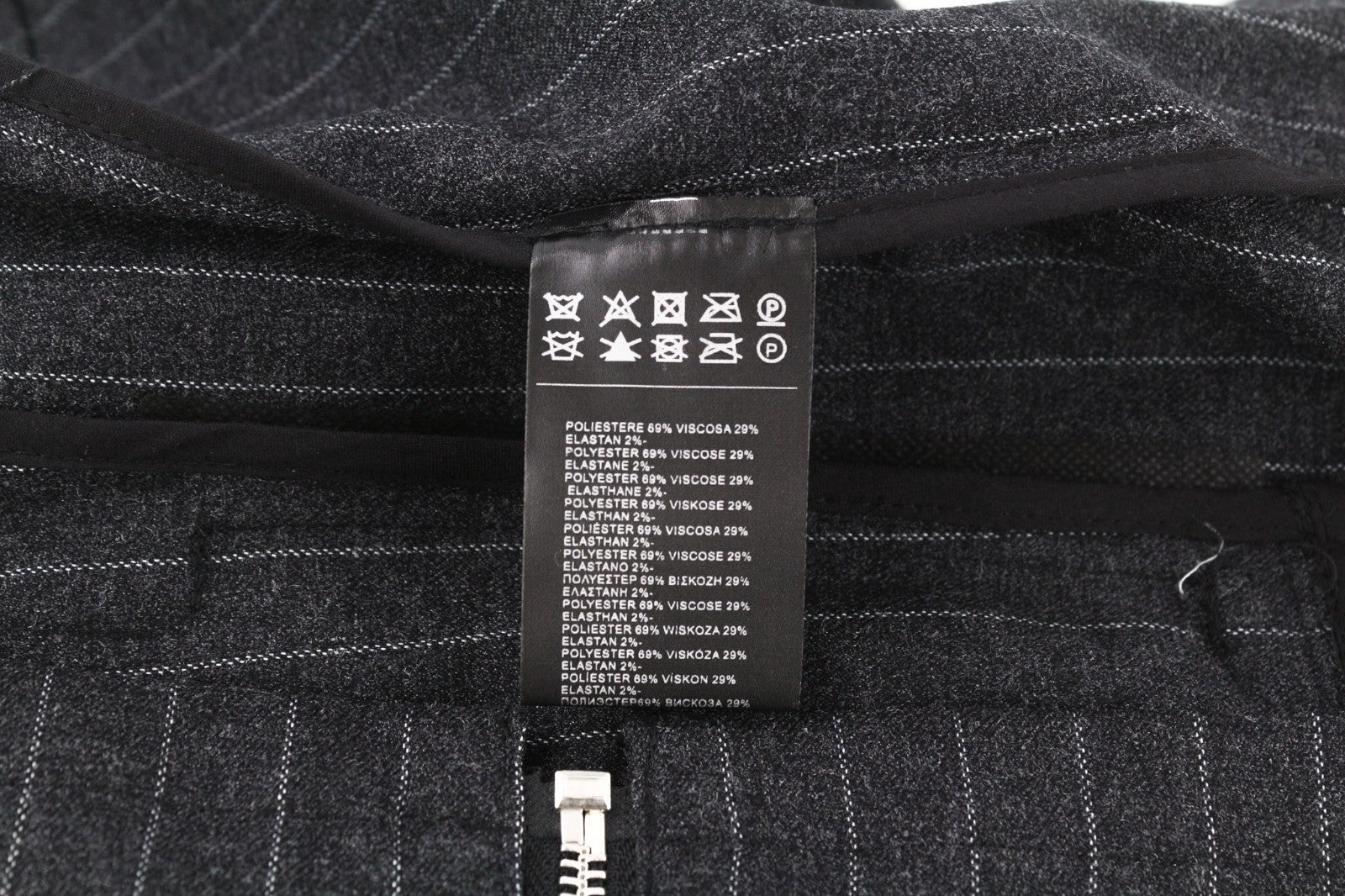 JOHN RICHMOND Women's Suit S Black Melange Stripe Single Breasted 2 Piece