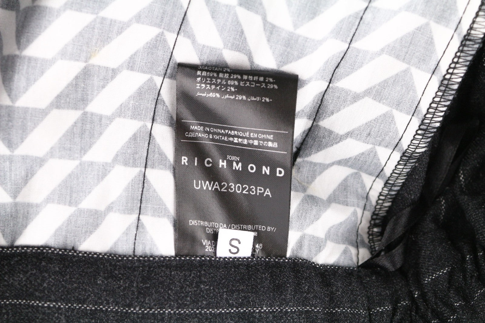 JOHN RICHMOND Women's Suit S Black Melange Stripe Single Breasted 2 Piece