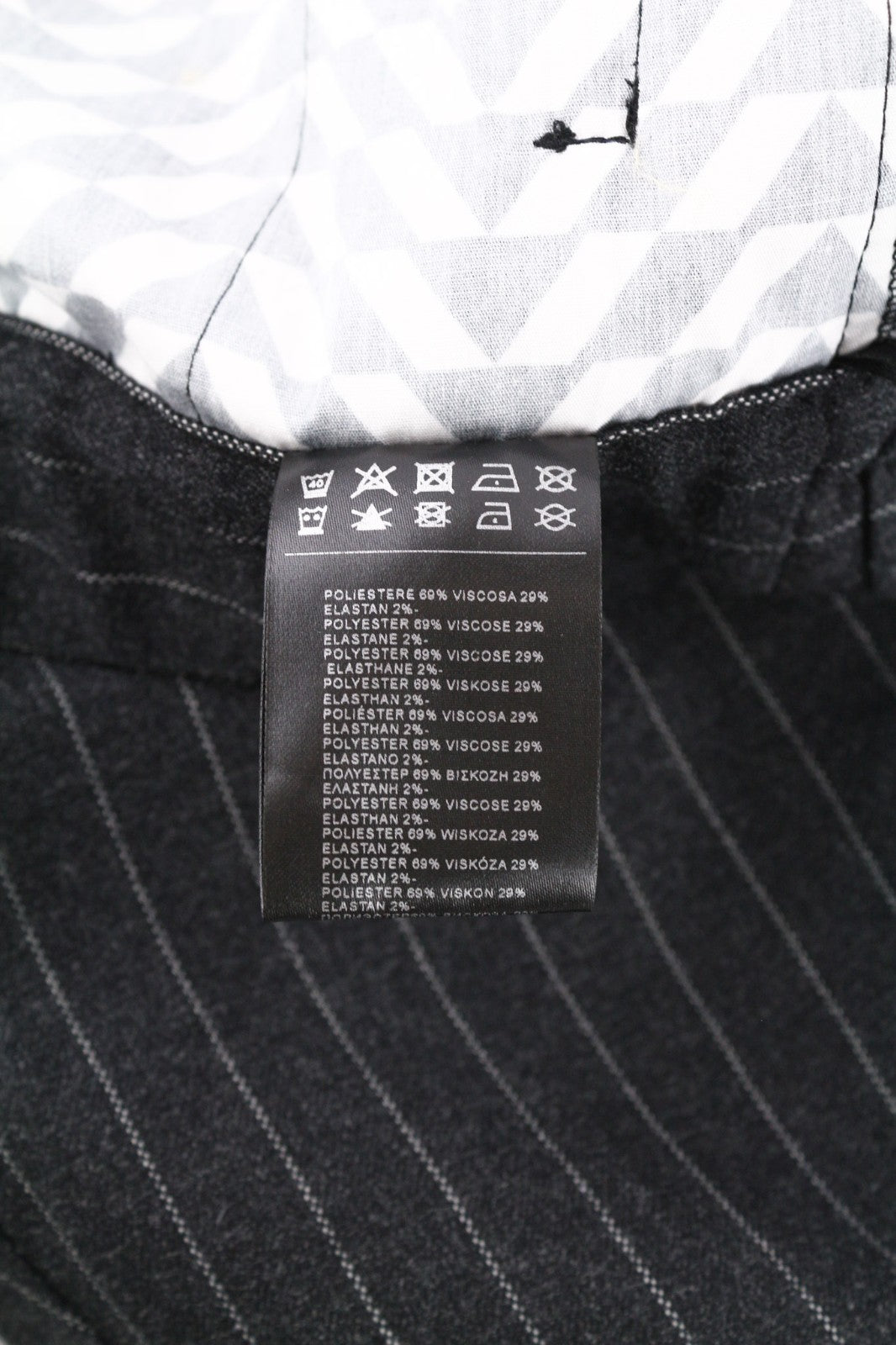 JOHN RICHMOND Women's Suit S Black Melange Stripe Single Breasted 2 Piece