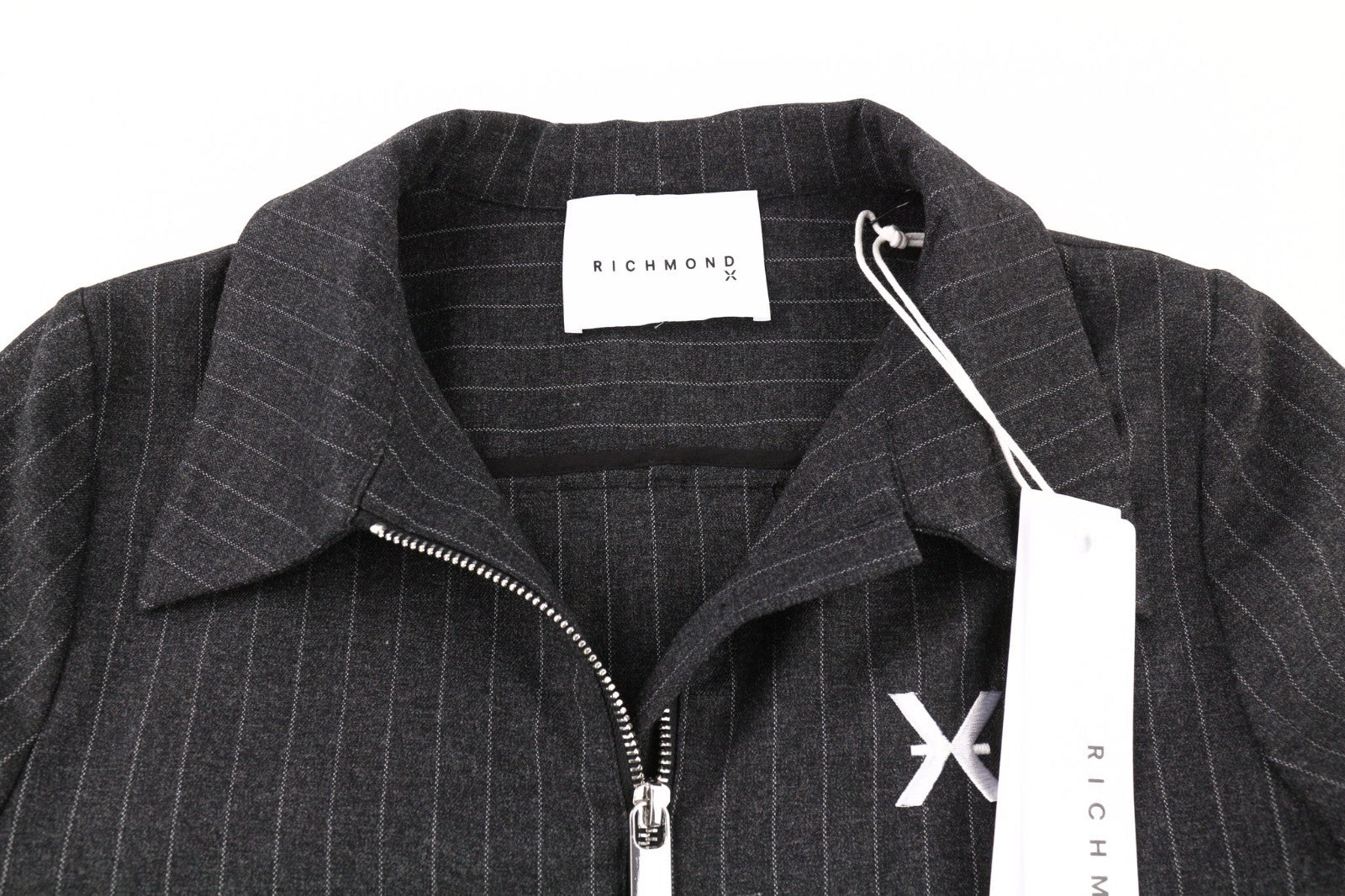 JOHN RICHMOND Women's Suit S Black Melange Stripe Single Breasted 2 Piece