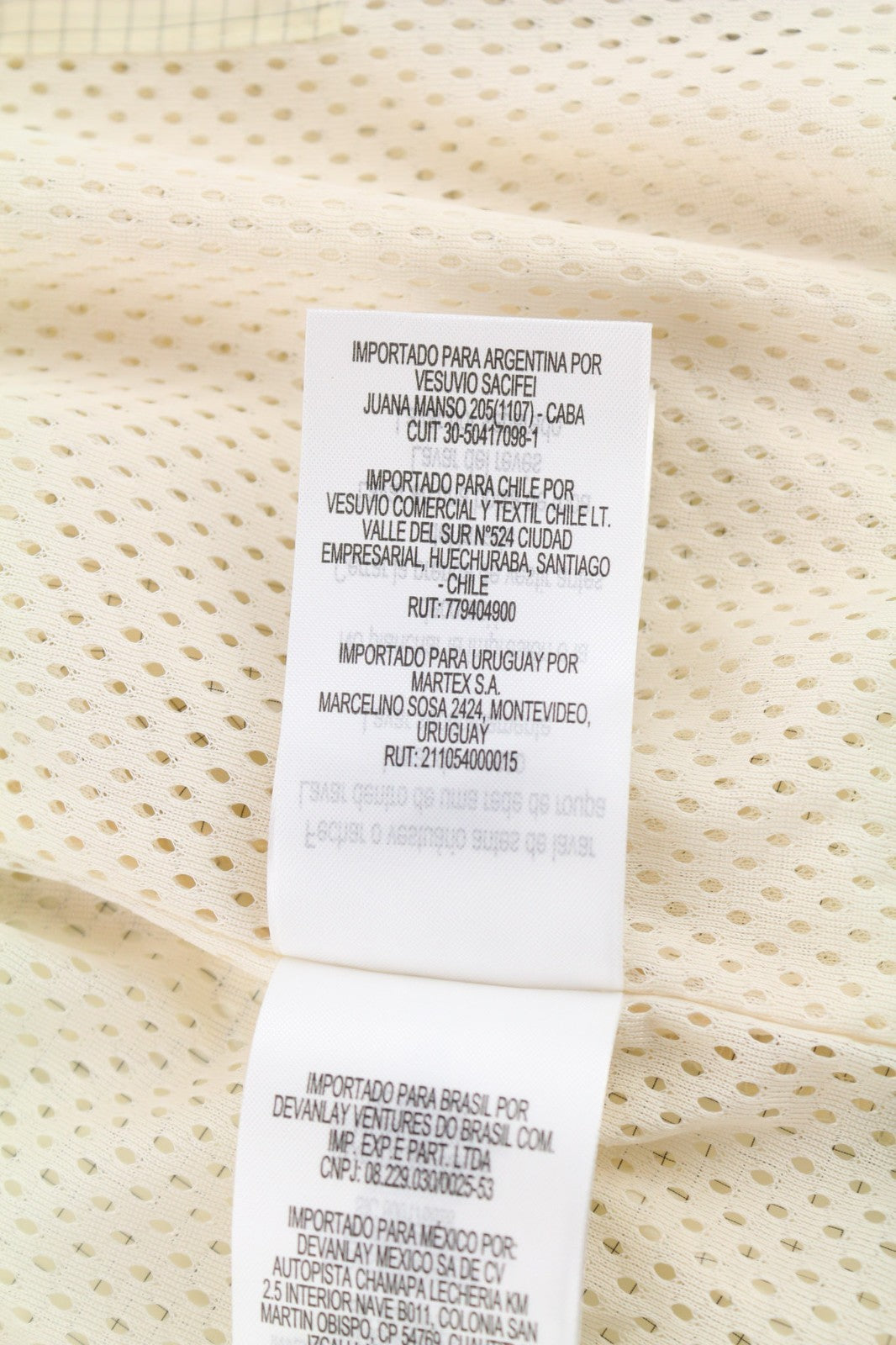 LACOSTE Men's Jacket XL/2XL Beige Hooded Water Repellent Check Light Coat