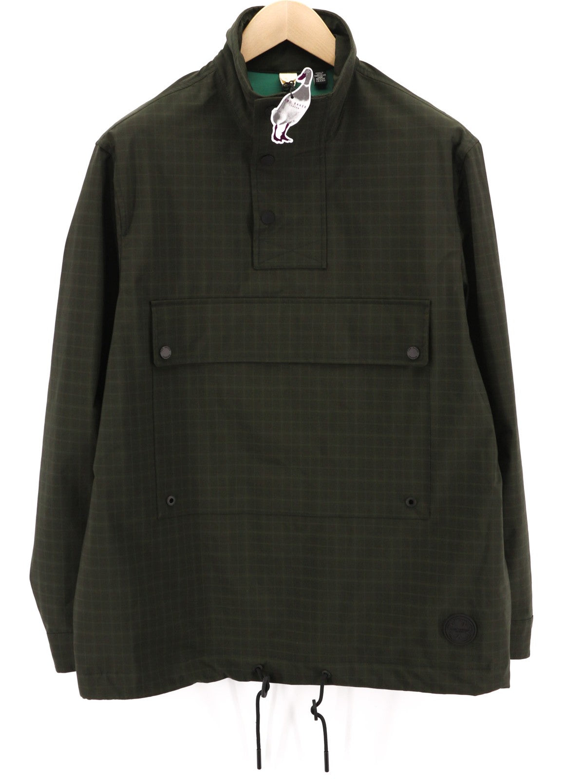 TED BAKER MMP Dafen Men's Jacket ~M Green Anorak Drawstring High Neck Check