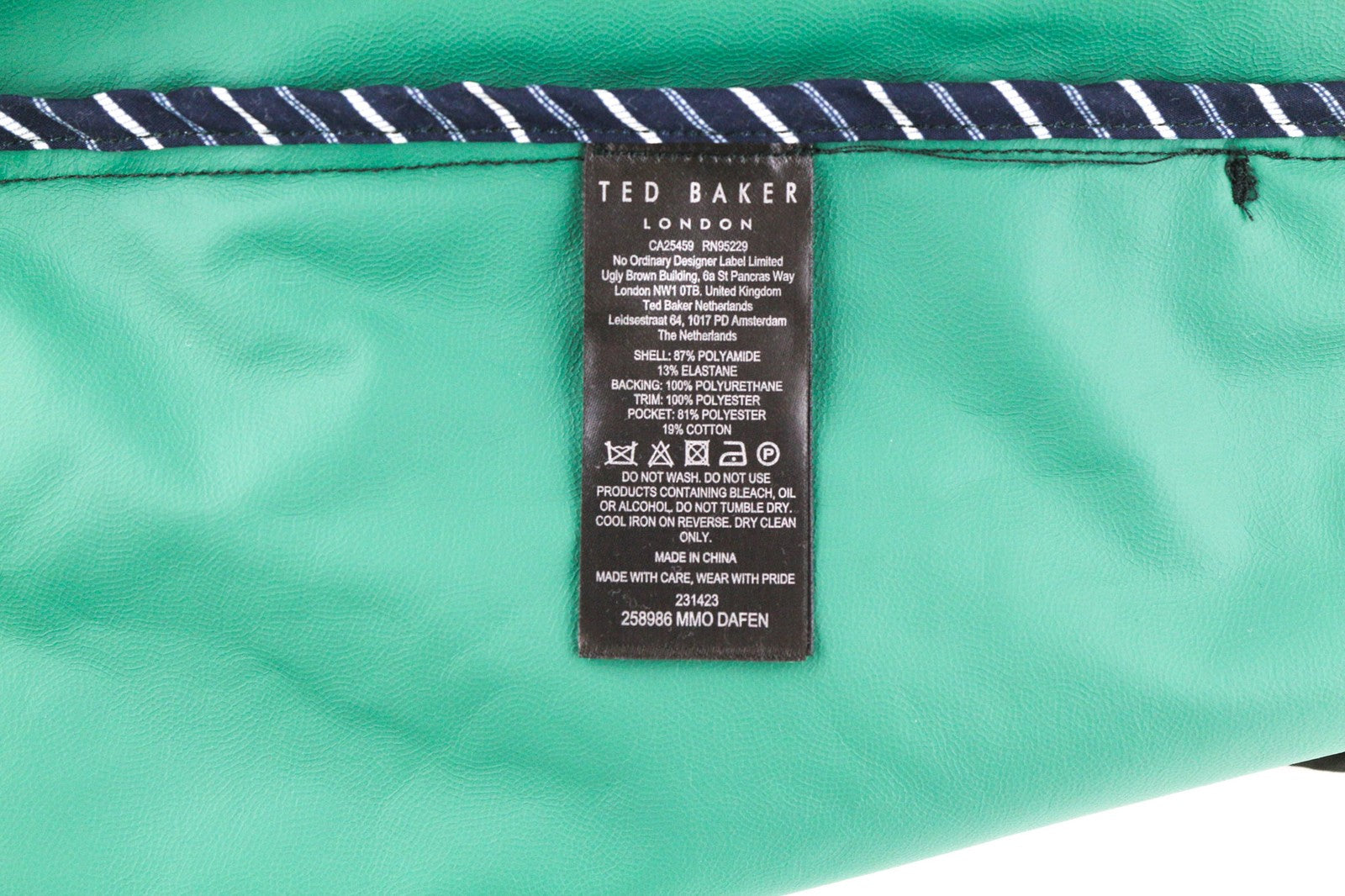 TED BAKER MMP Dafen Men's Jacket ~M Green Anorak Drawstring High Neck Check