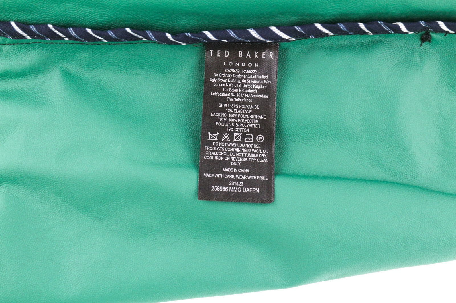 TED BAKER MMP Dafen Men's Jacket ~L Black Anorak Drawstring Check High Neck