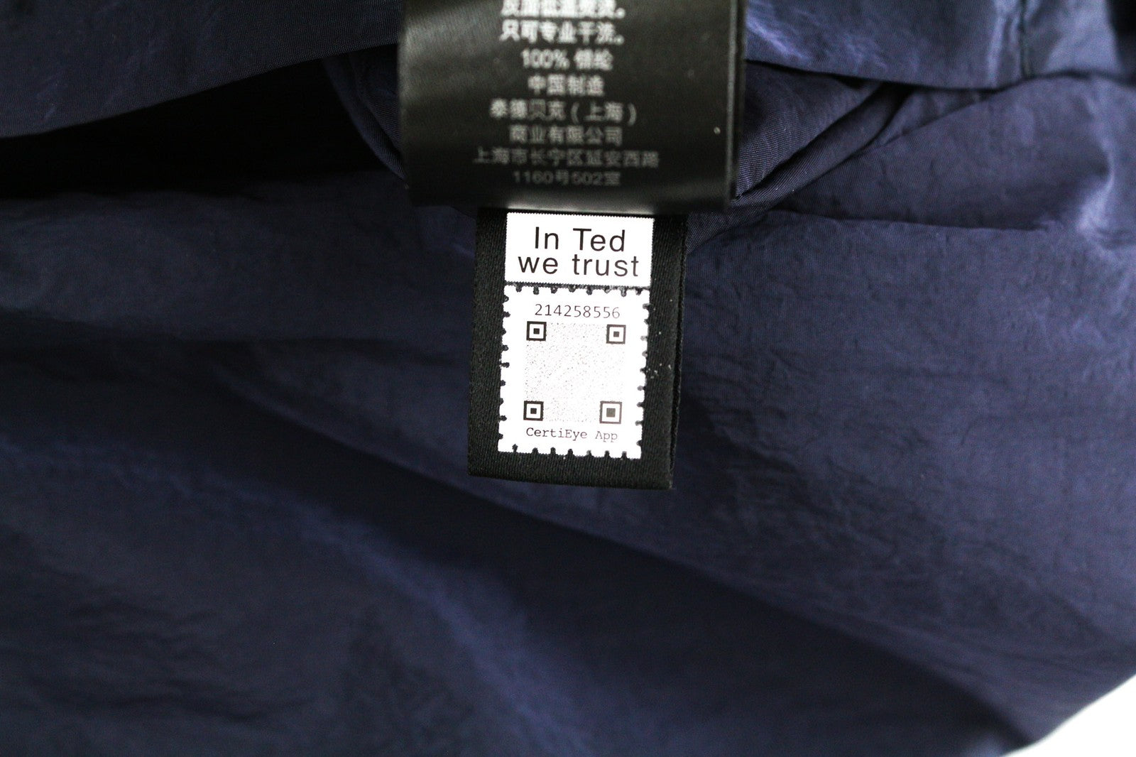 TED BAKER MMO Balta Men's Jacket ~L Dark Blue Lightweight Zip High Neck