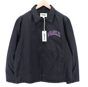 WRANGLER Stadium Men's Jacket L Black Insulated Polo Neck Buttoned Lined