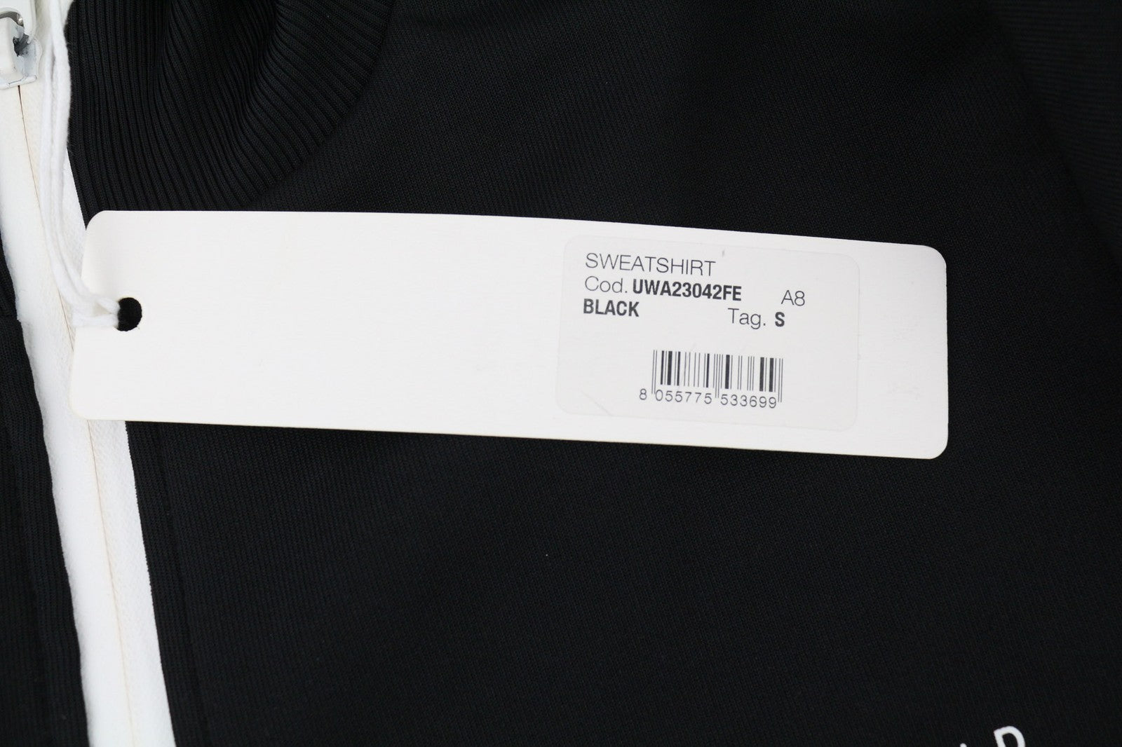 RICHMOND Women's Sweatshirt S Black Mesh Zip Track Top High Neck Pockets