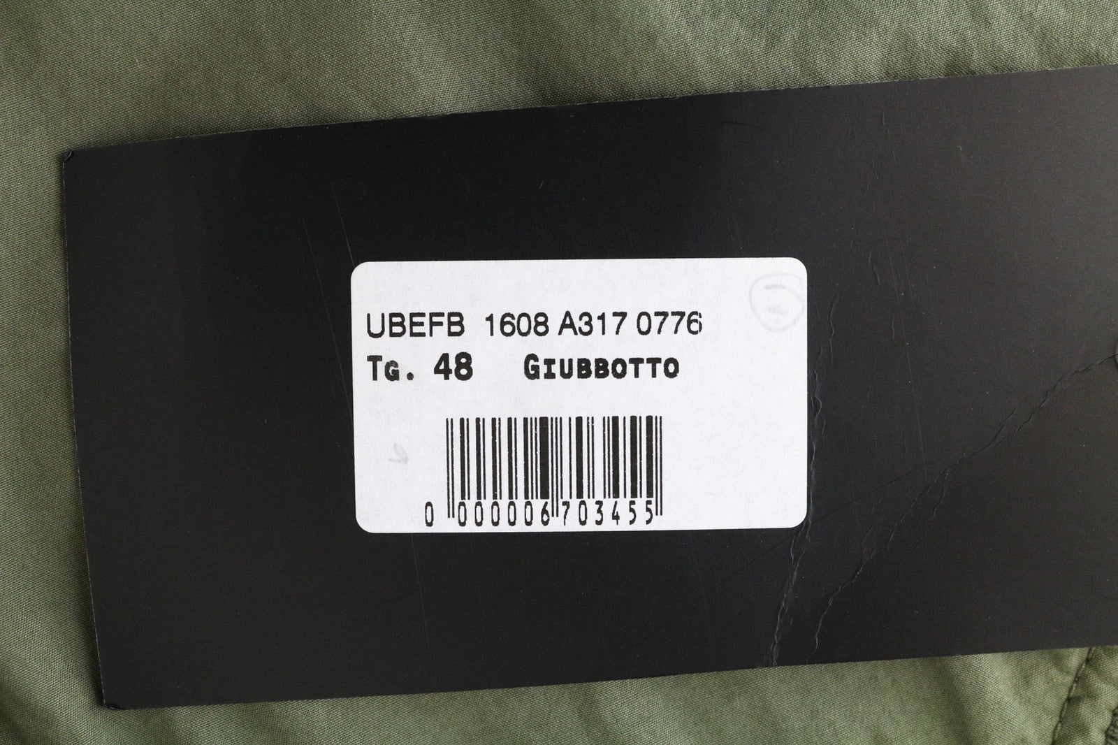 RICHMOND 48 Men Jacket Green Pure Cotton Lightweight Bomber Zipped