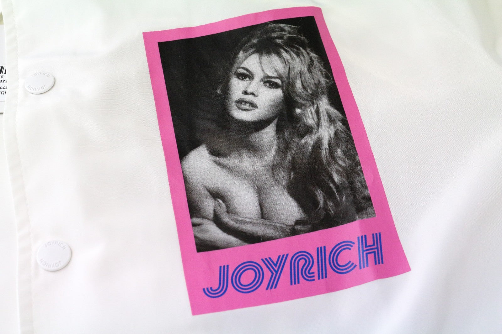 JOYRICH Brigitte Bardot S Men Jacket Unisex Snaps Long Sleeve Lightweight Logo